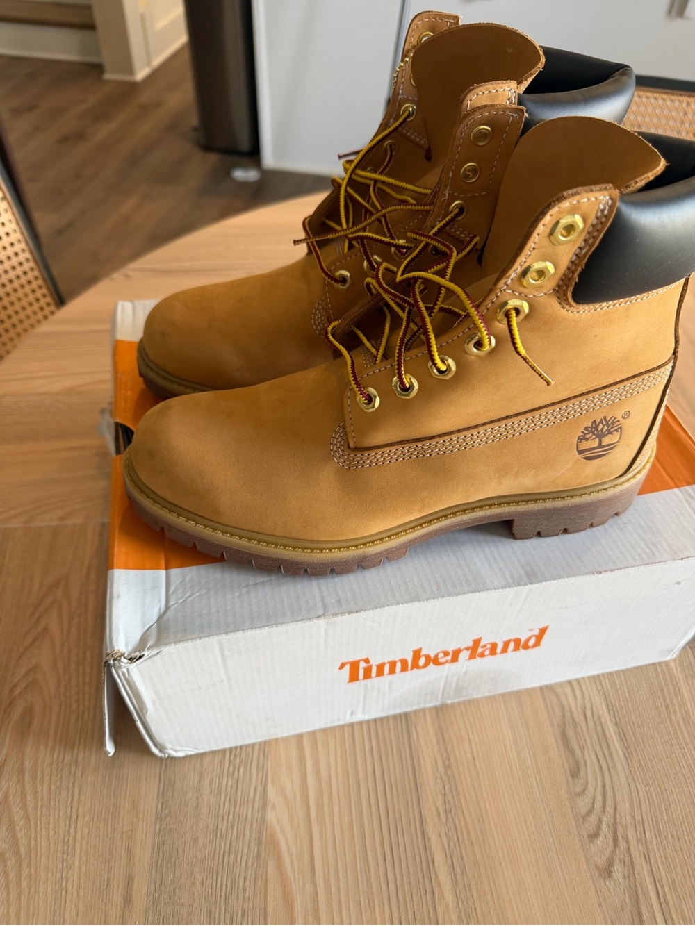 Timberland Men's Wheat Nubuck Lace-Up Work Boots - Picture 4 of 6